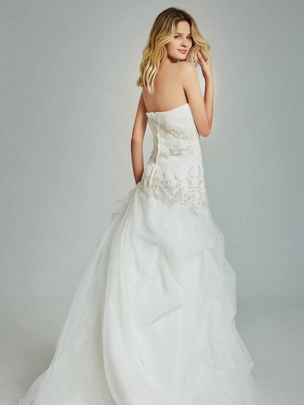 Strapless Pleating Wedding Dress