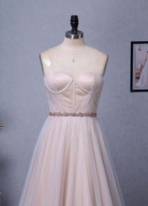 Shimmer Champagne Sweetheart Corset Sparkle Tulle Bridal Gown