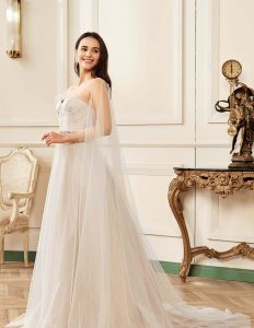 Shimmer Champagne Sweetheart Corset Sparkle Tulle Bridal Gown