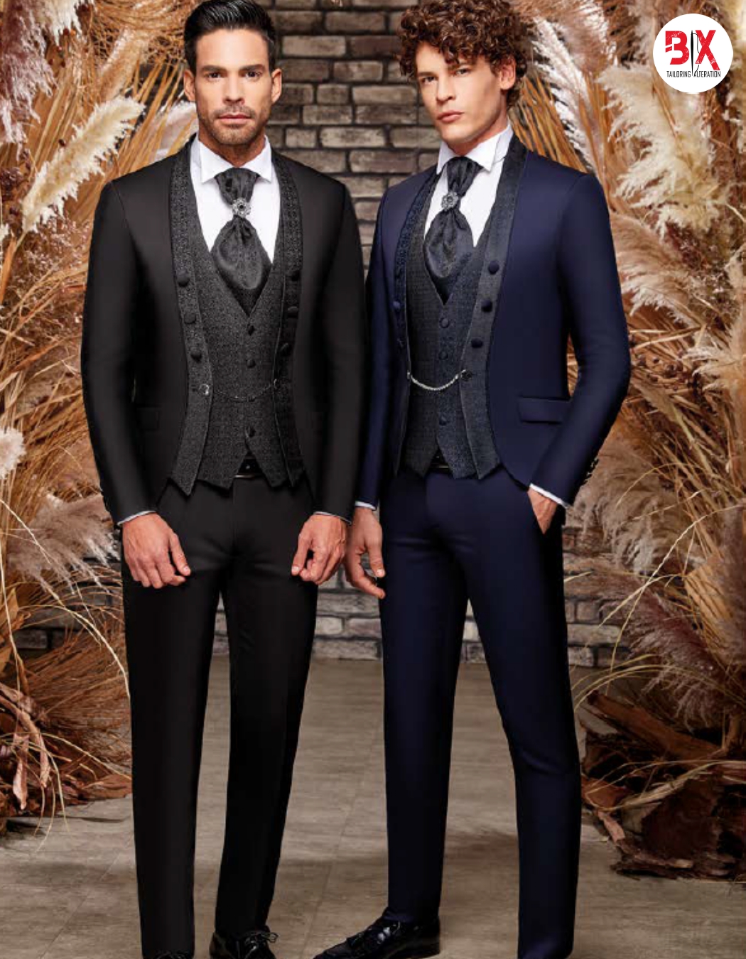 Black and Blue Groom suit alteration watford